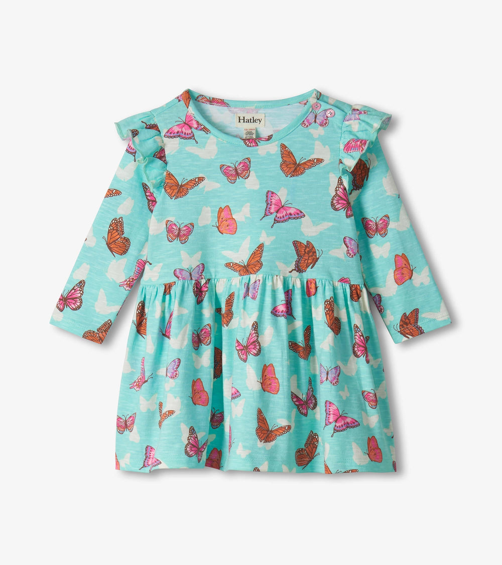 Baby & Toddler Girls Butterfly Ruffle Dress and Legging Set