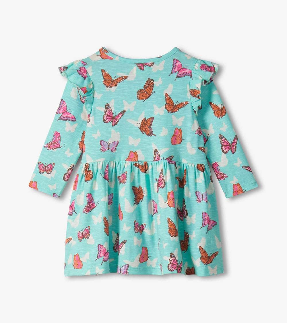 Baby & Toddler Girls Butterfly Ruffle Dress and Legging Set