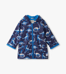 Boys Painted Dinos Color Changing Zip-Up Rain Jacket