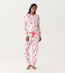 Women's Cut Out Hearts Pajama Set
