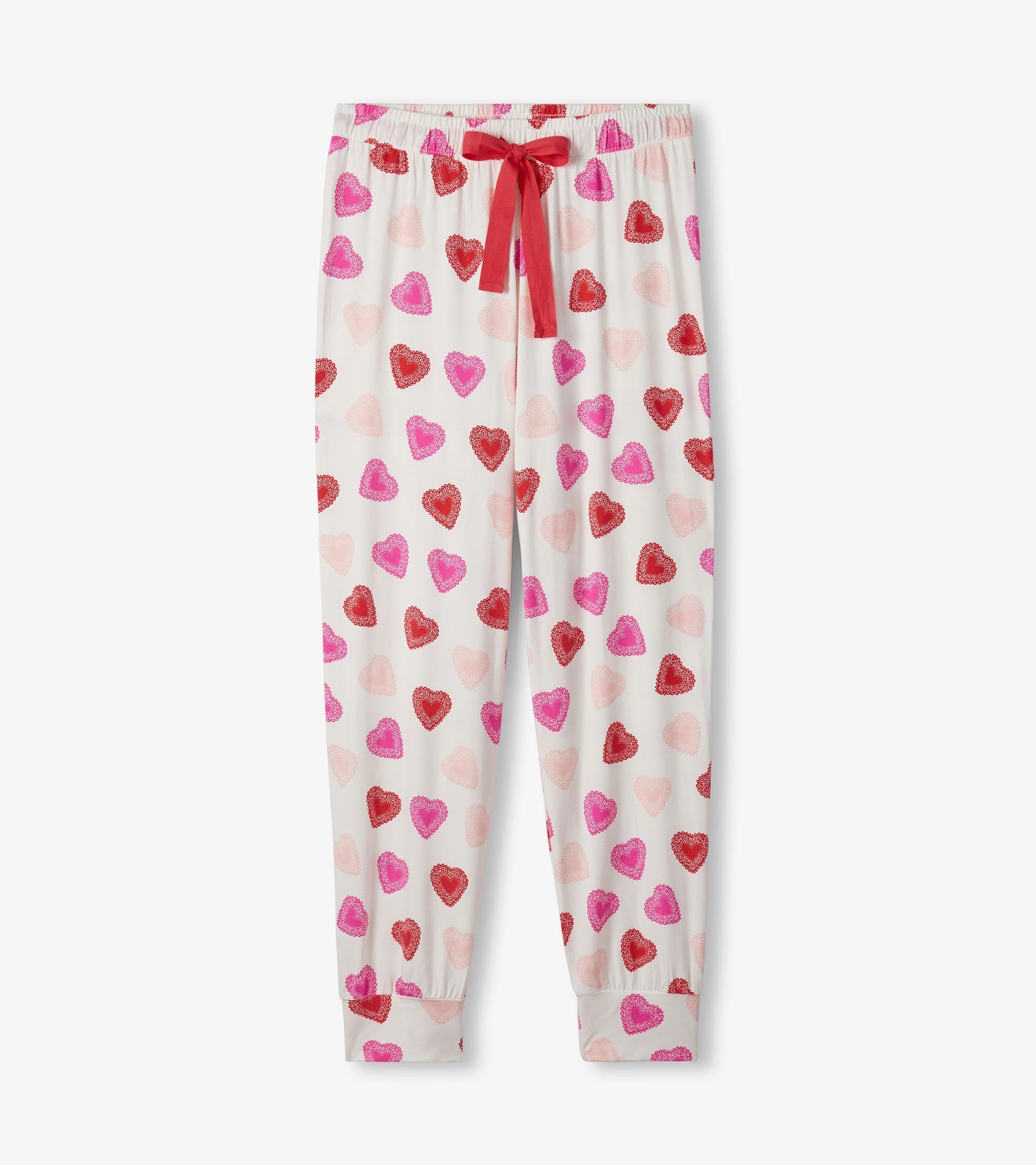 Women's Cut Out Hearts Pajama Set