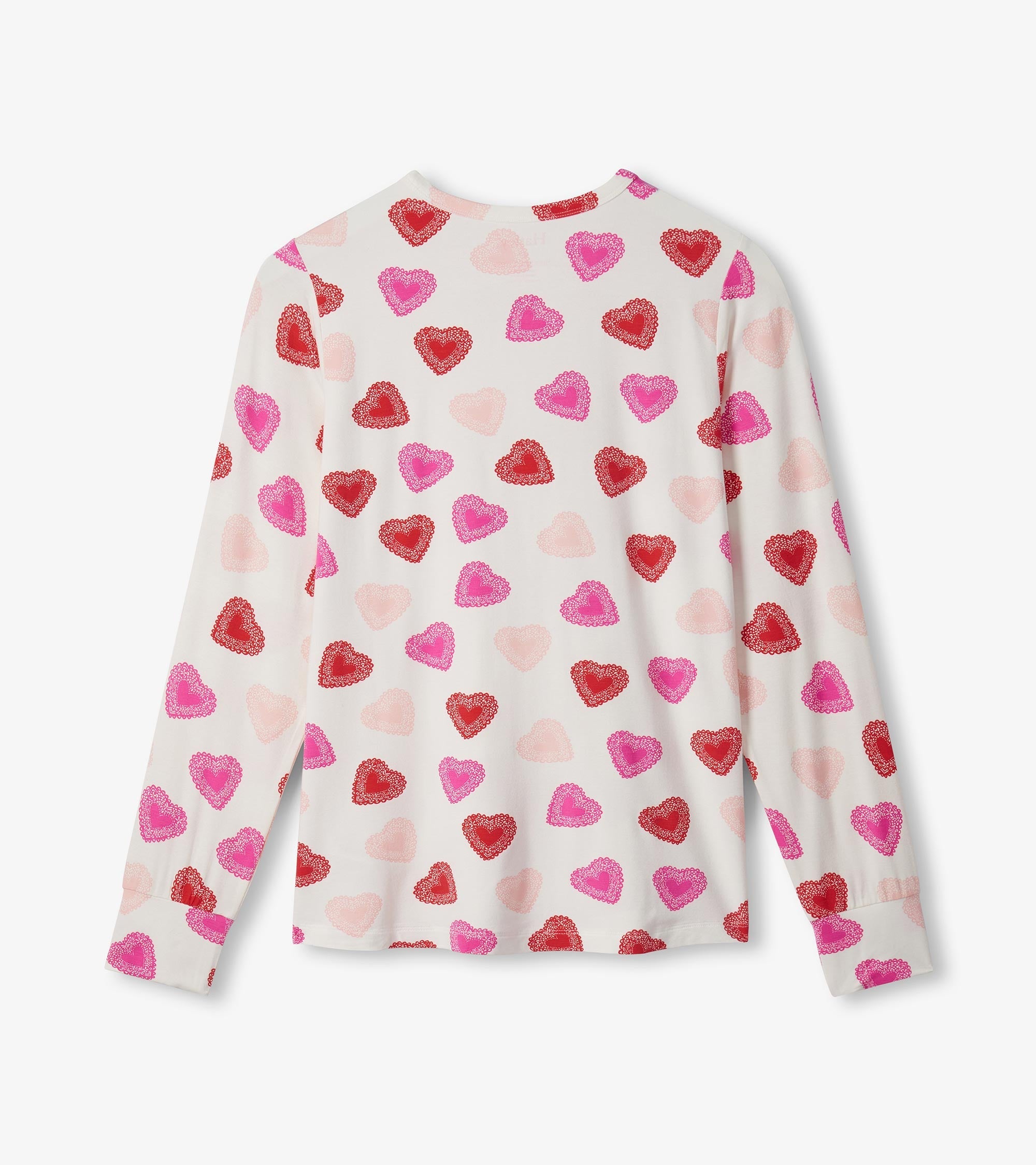 Women's Cut Out Hearts Pajama Set