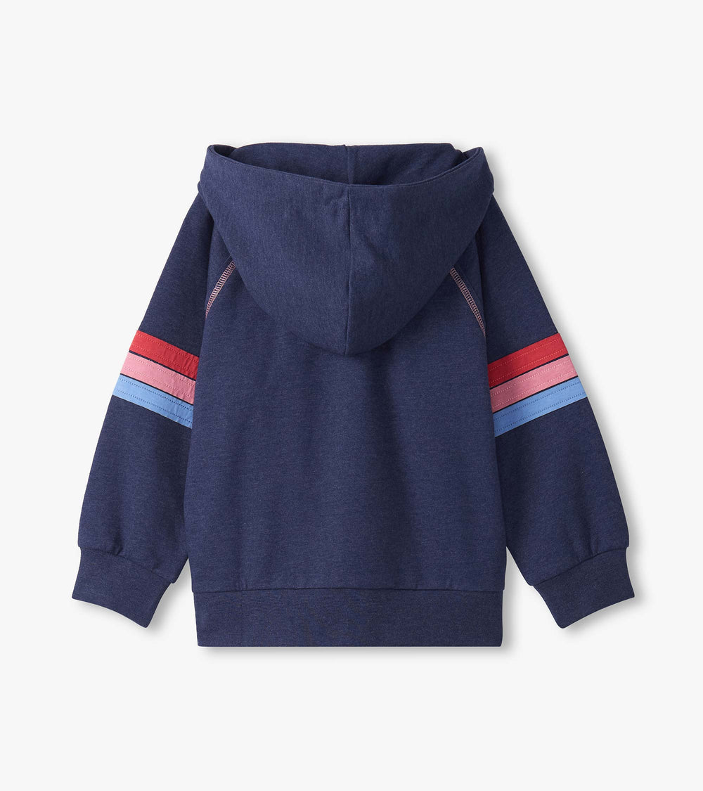 Girls Patriot Blue Zip-Up Hoodie