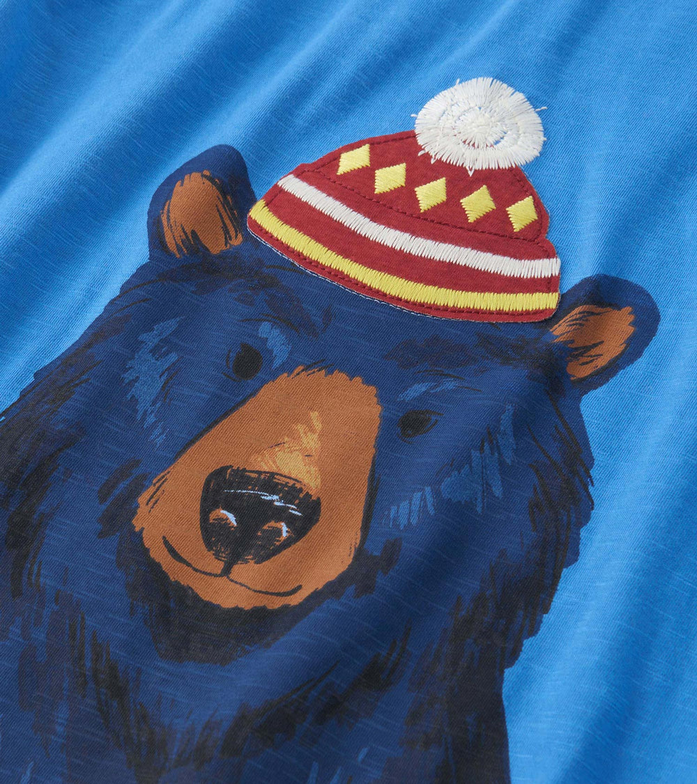 Boys Bear Long Sleeve Graphic Tee