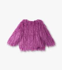 Girls Radiant Orchid Mongolian Faux Fur Topper