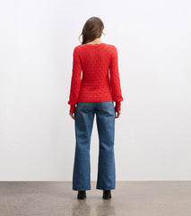 Iris Sweater - Ruby Red