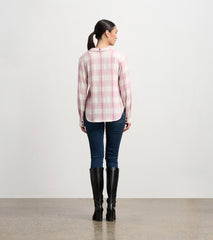 Lila Button Down - Pink Plaid