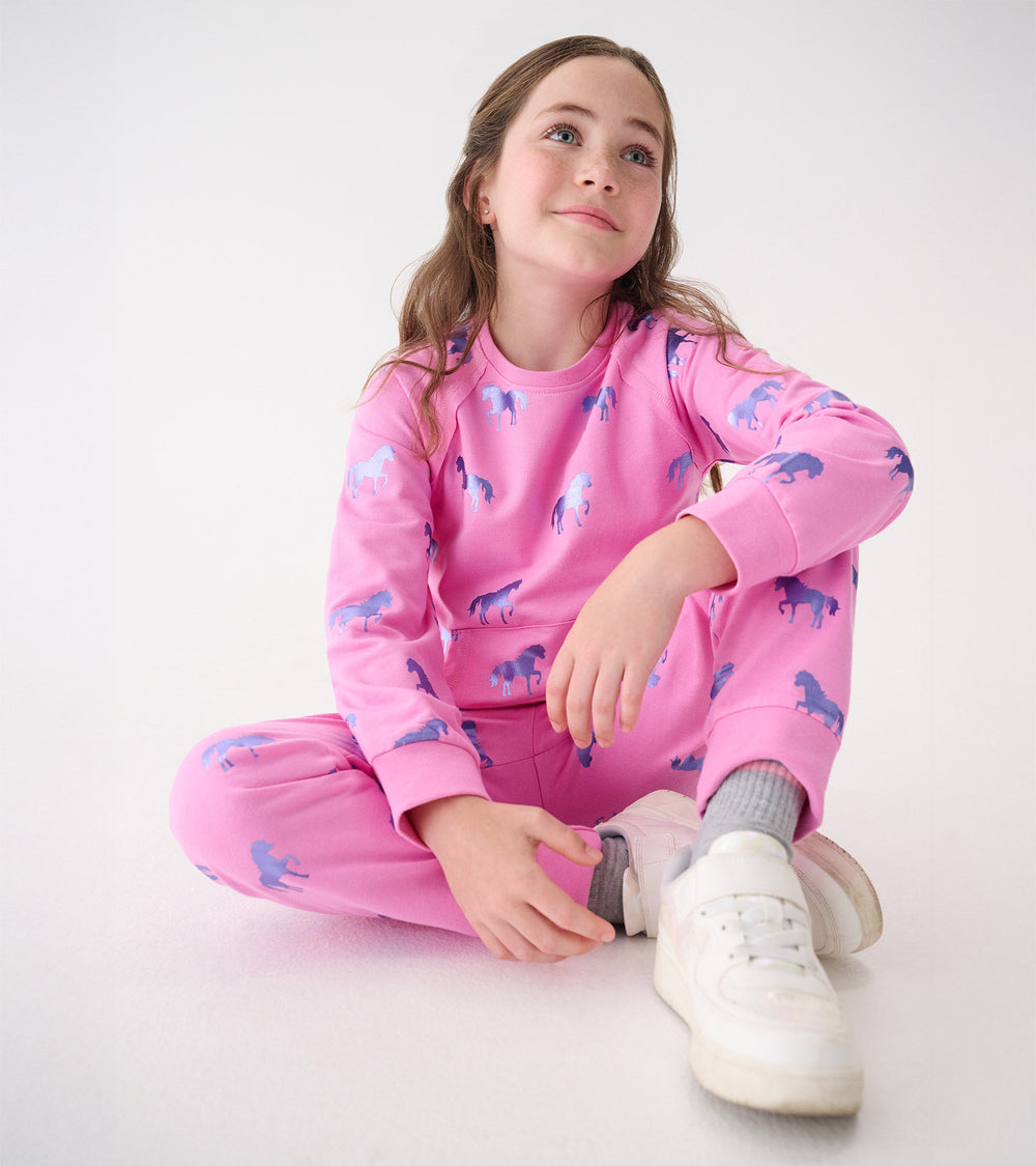 Girls Shimmer Horses Sweater