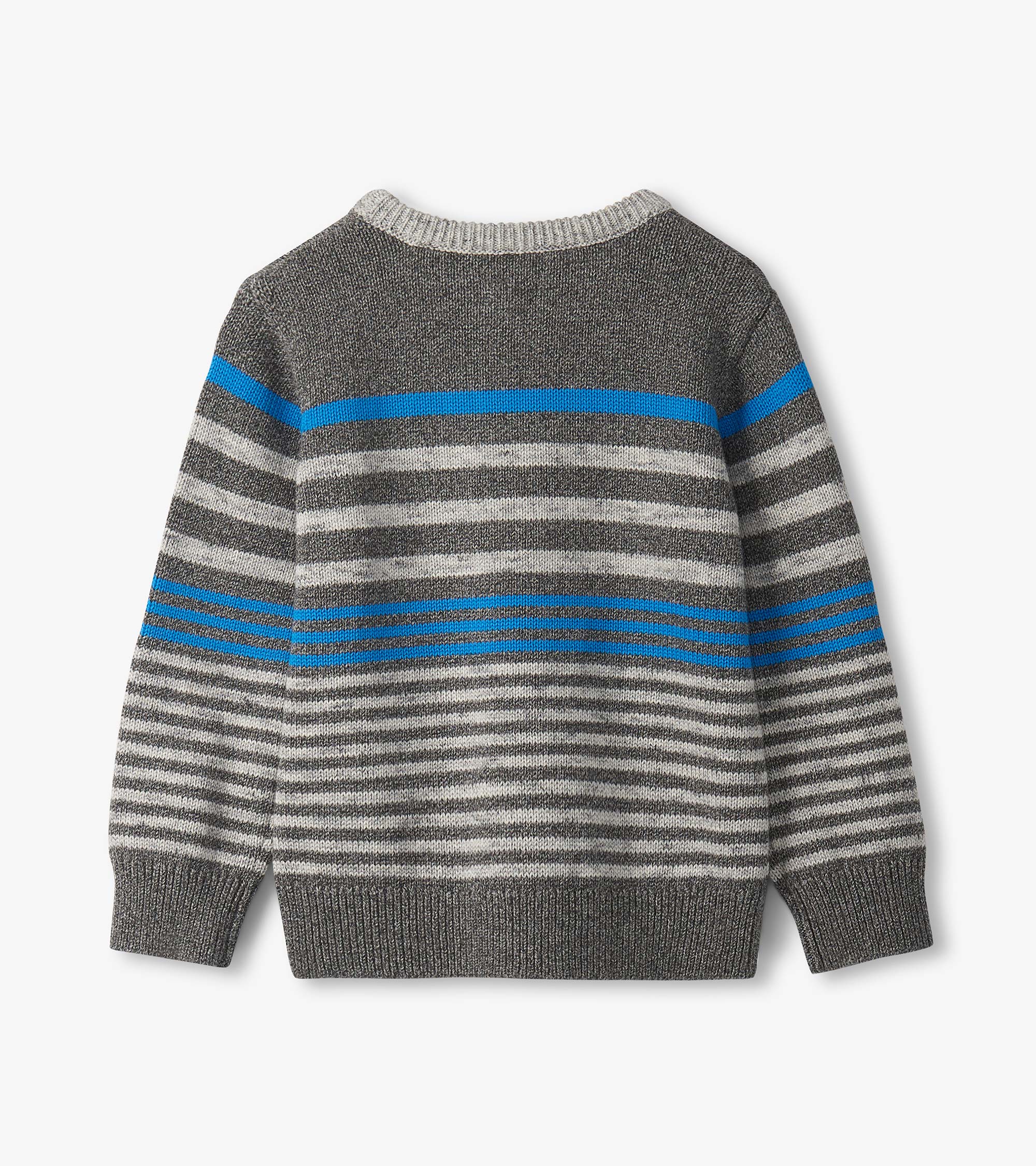 Boys Speckle Stripe Crew Neck Sweater