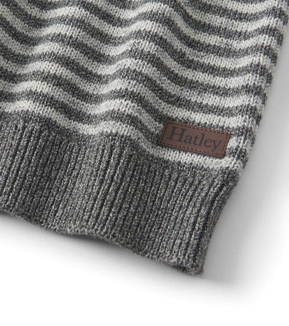 Boys Speckle Stripe Crew Neck Sweater