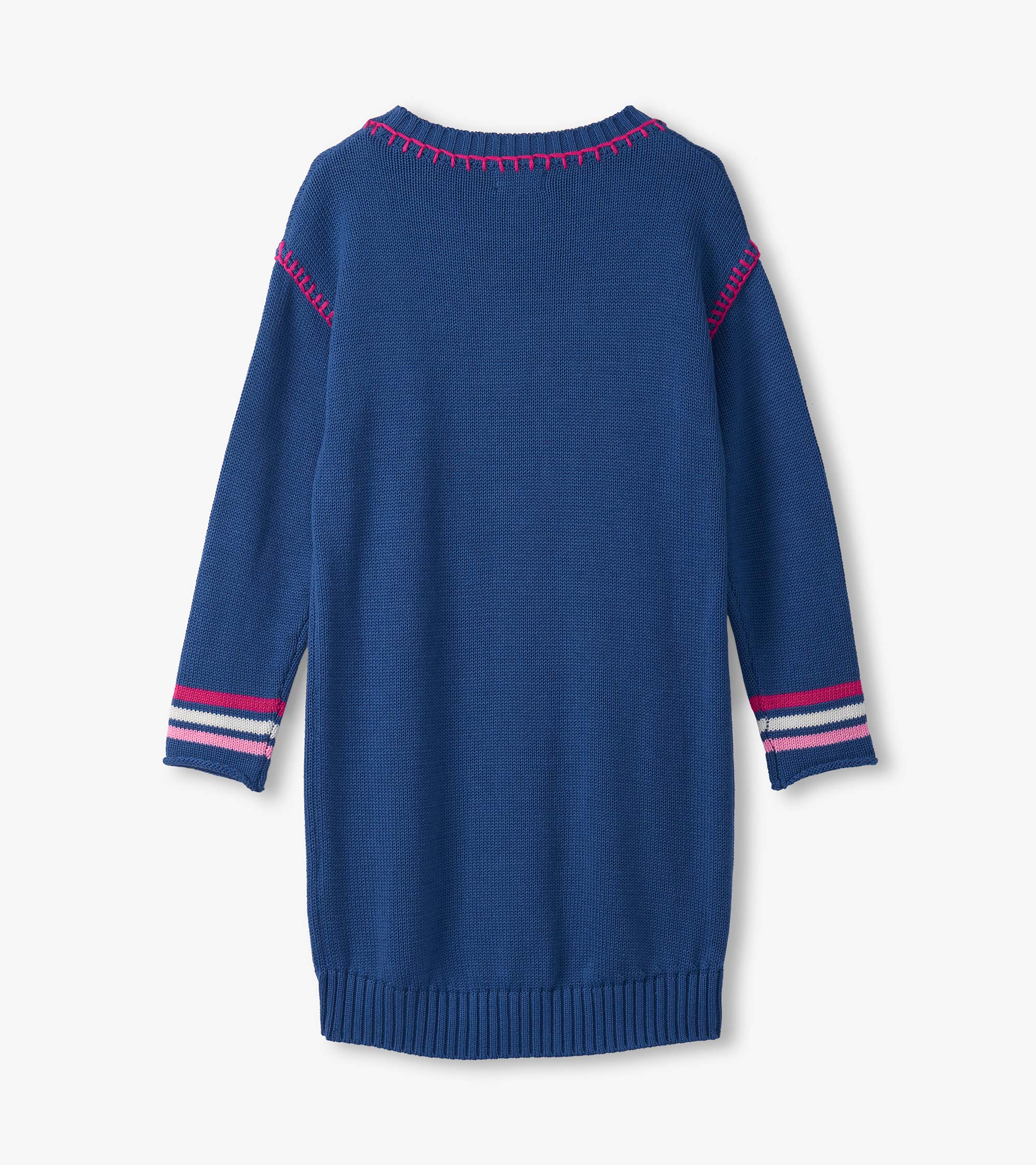 Girls Sapphire Drop Shoulder Sweater Dress