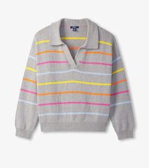 Johnny Collar Sweater - Sorbet Stripes