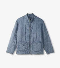 Quilted Tencel Jacket - Washed Blue