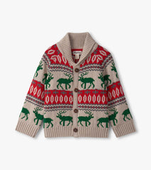 Baby & Toddler Boys Winter Elk Shawl Collar Cardigan