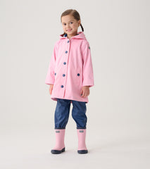Kids Pink & Navy Matte Rain Boots