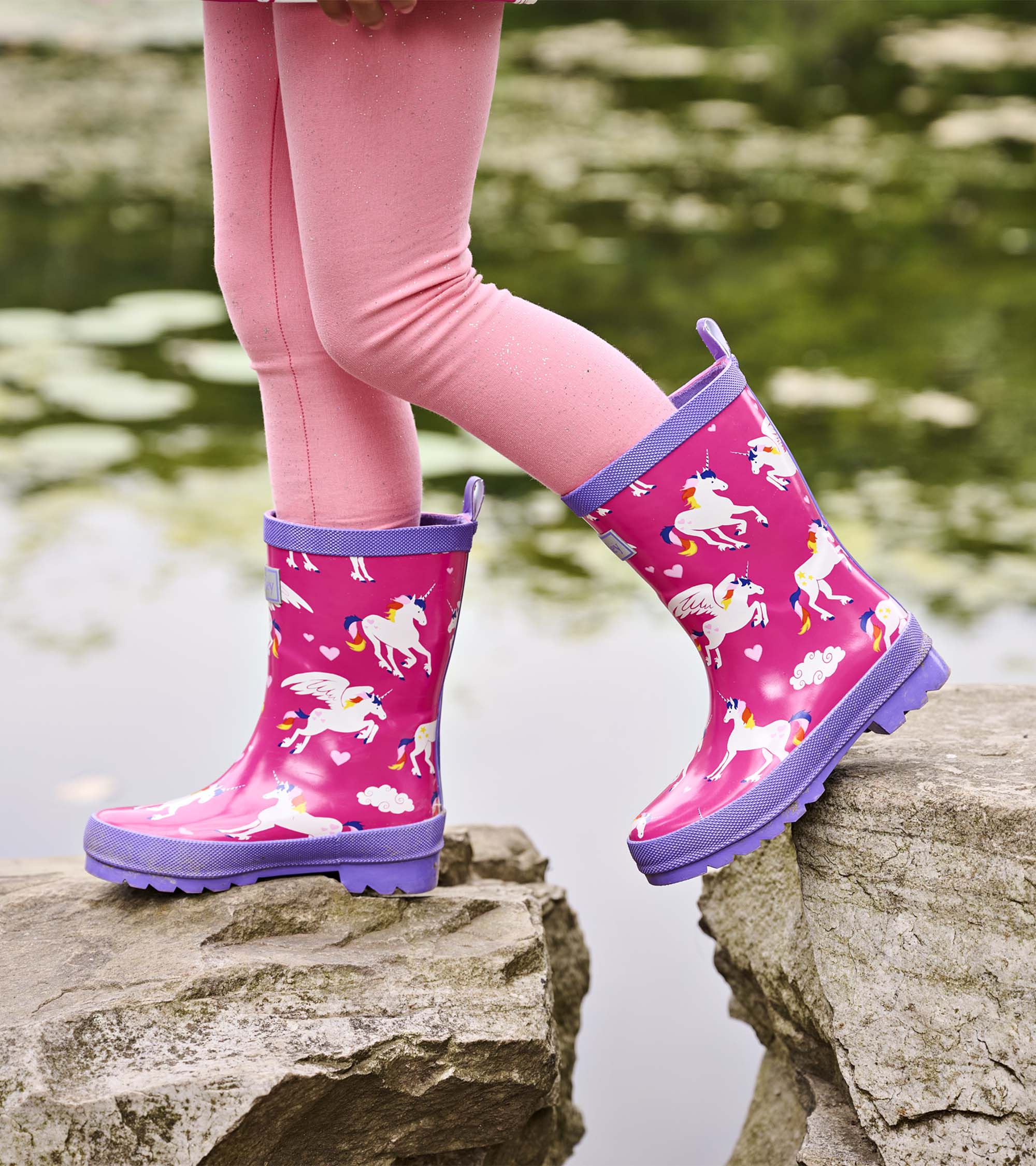Rainbow Unicorns Rain Boots