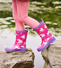 Rainbow Unicorns Rain Boots