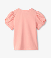 Girls Apricot Blush Twisted Sleeve T-Shirt