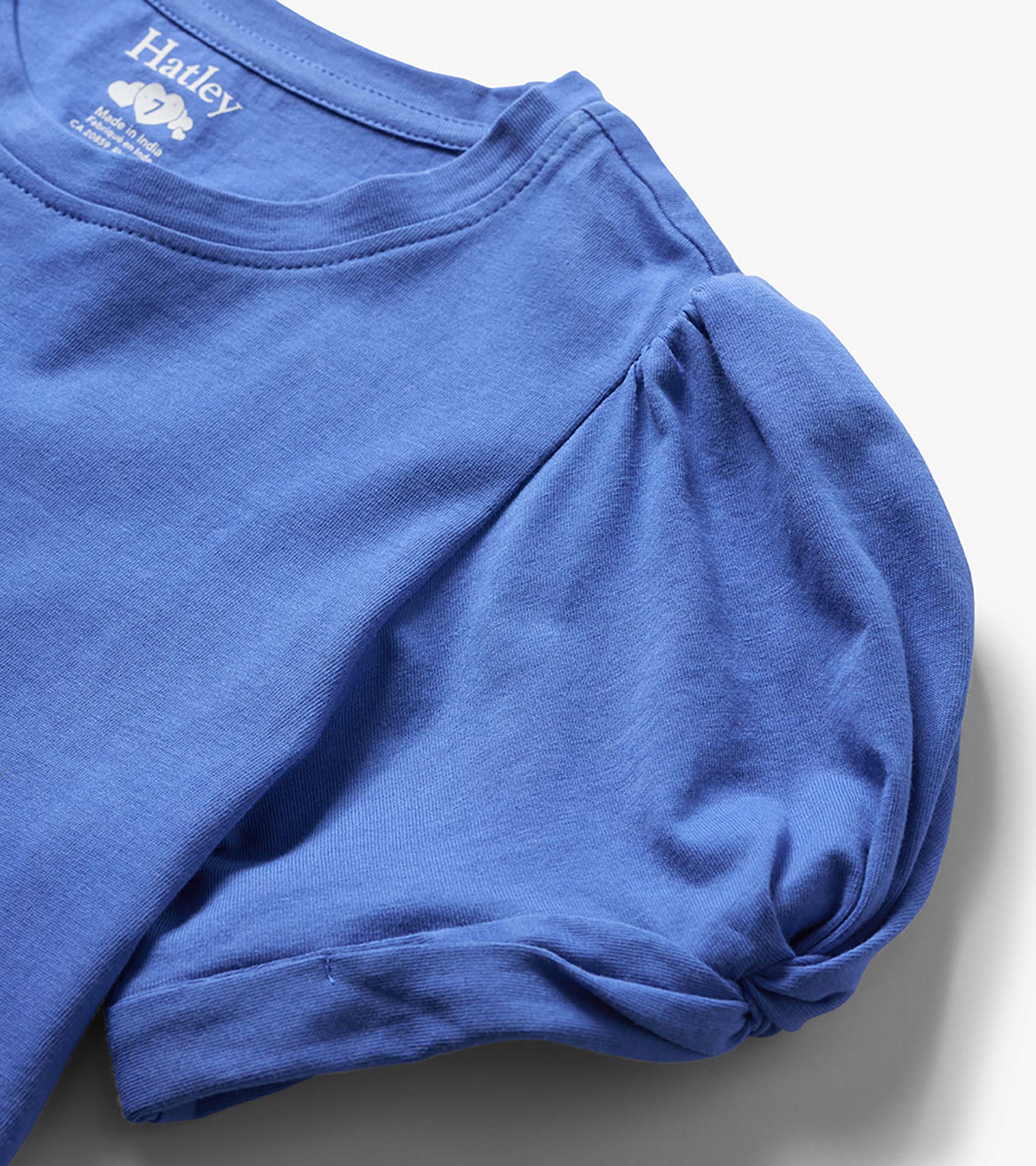 Girls Amparo Blue Twisted Sleeve T-Shirt