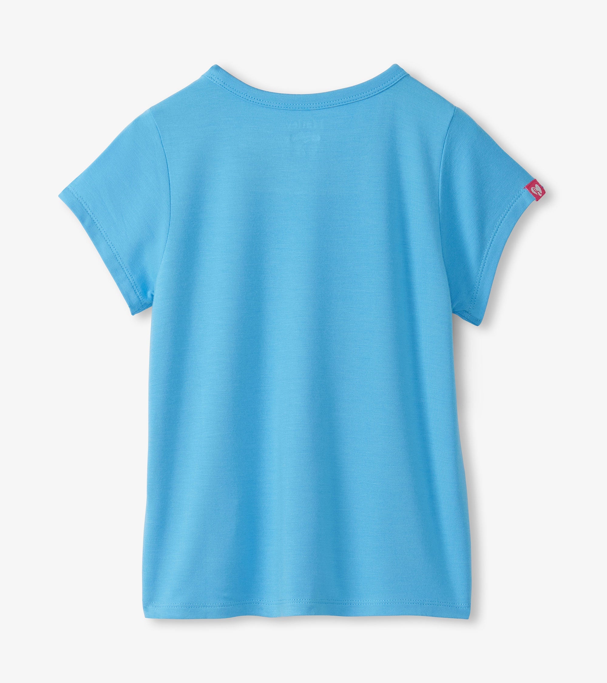 Girls Baby Blue Pocket T-Shirt