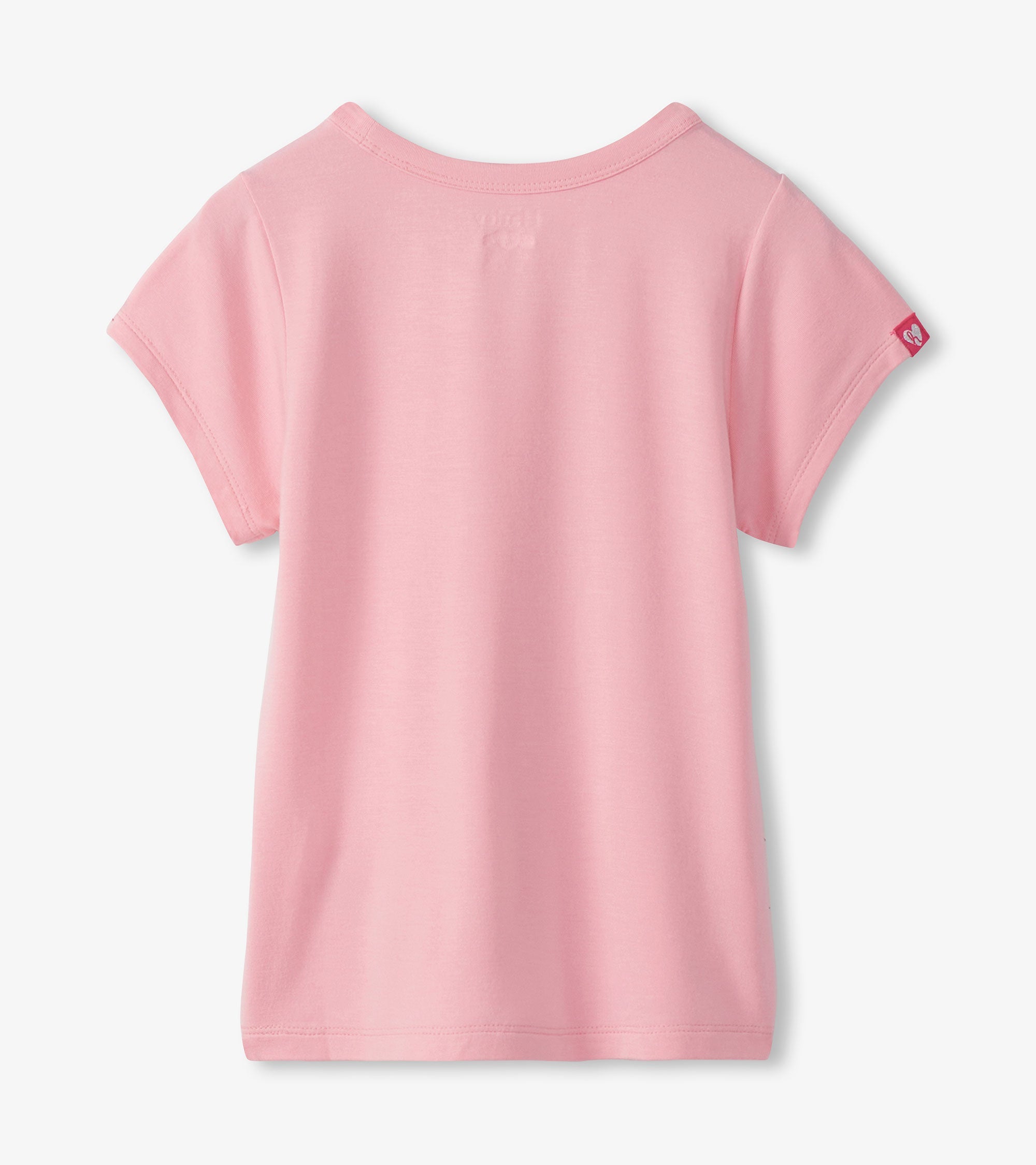 Girls Candy Pink Pocket T-Shirt