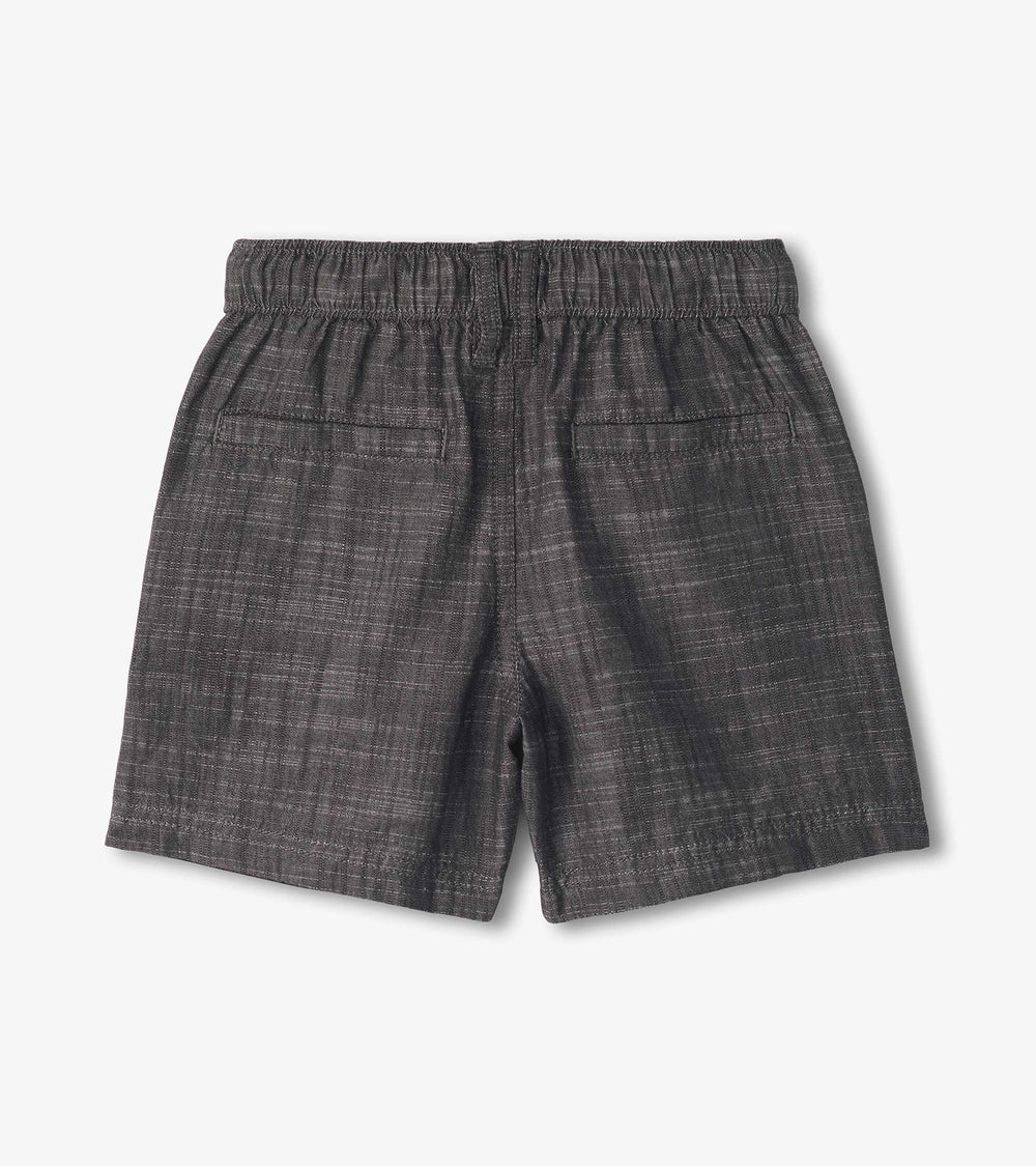 Boys Dark Grey Woven Shorts