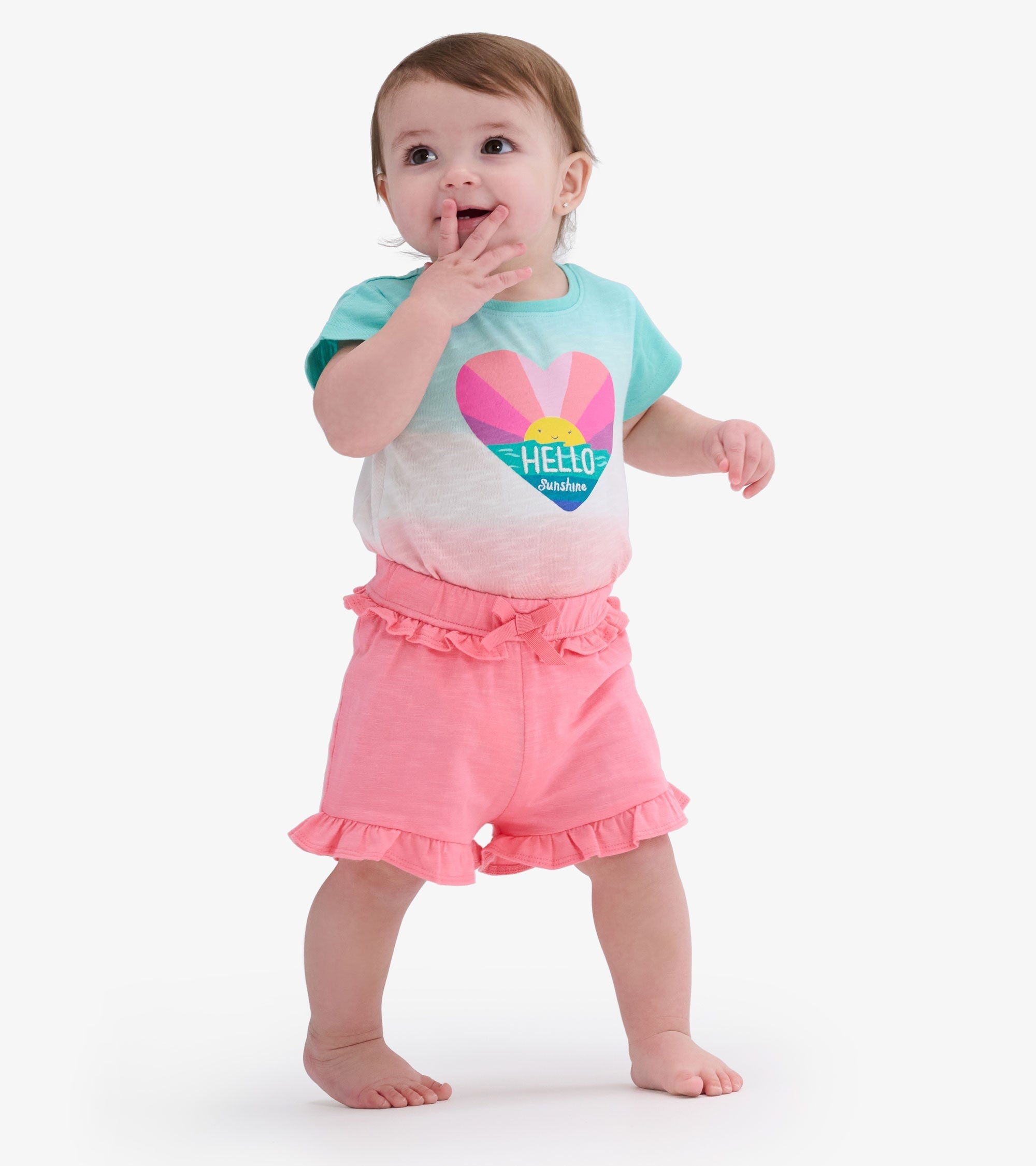 Baby & Toddler Girls Pink Ruffle Shorts