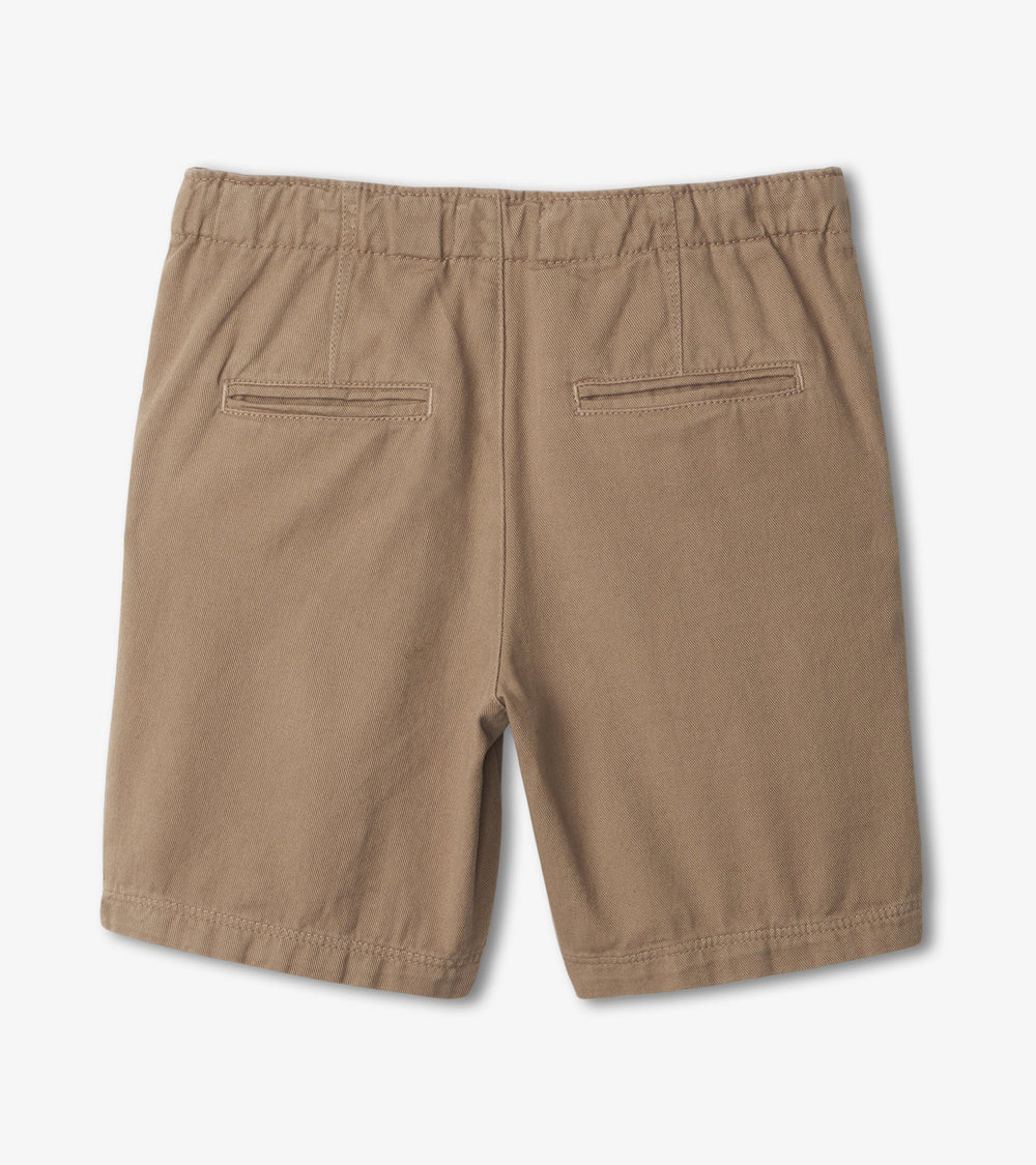 Boys Khaki Twill Shorts
