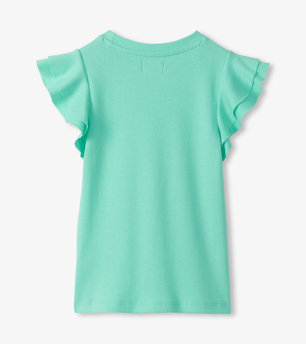 Girls Opal Ruffle Sleeve Tank