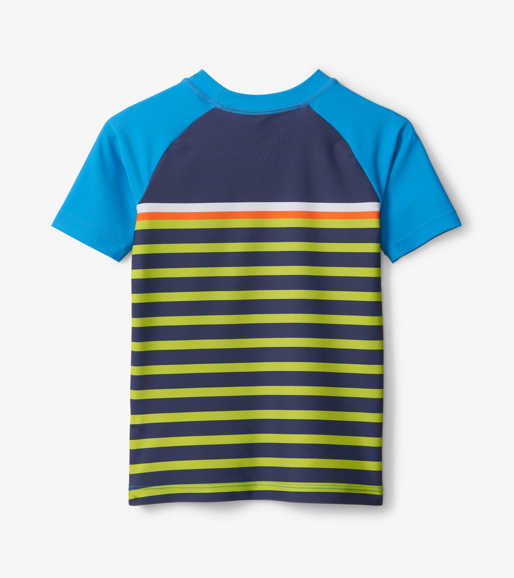 Fish Stripes Short Sleeve Rashguard