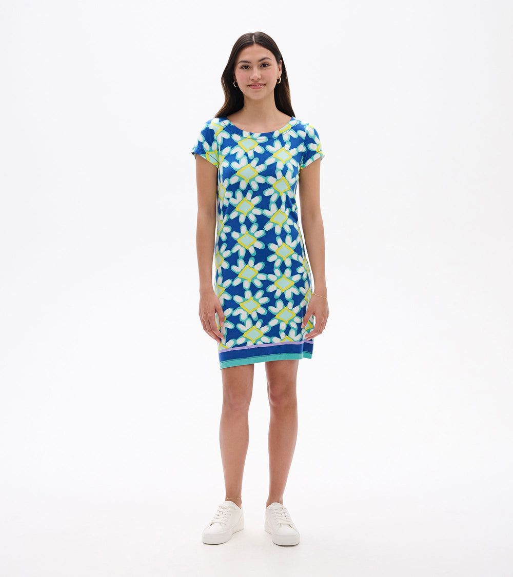Nellie Dress - Shibori Flowers