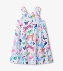 Watercolor Jungle Trapeze Dress
