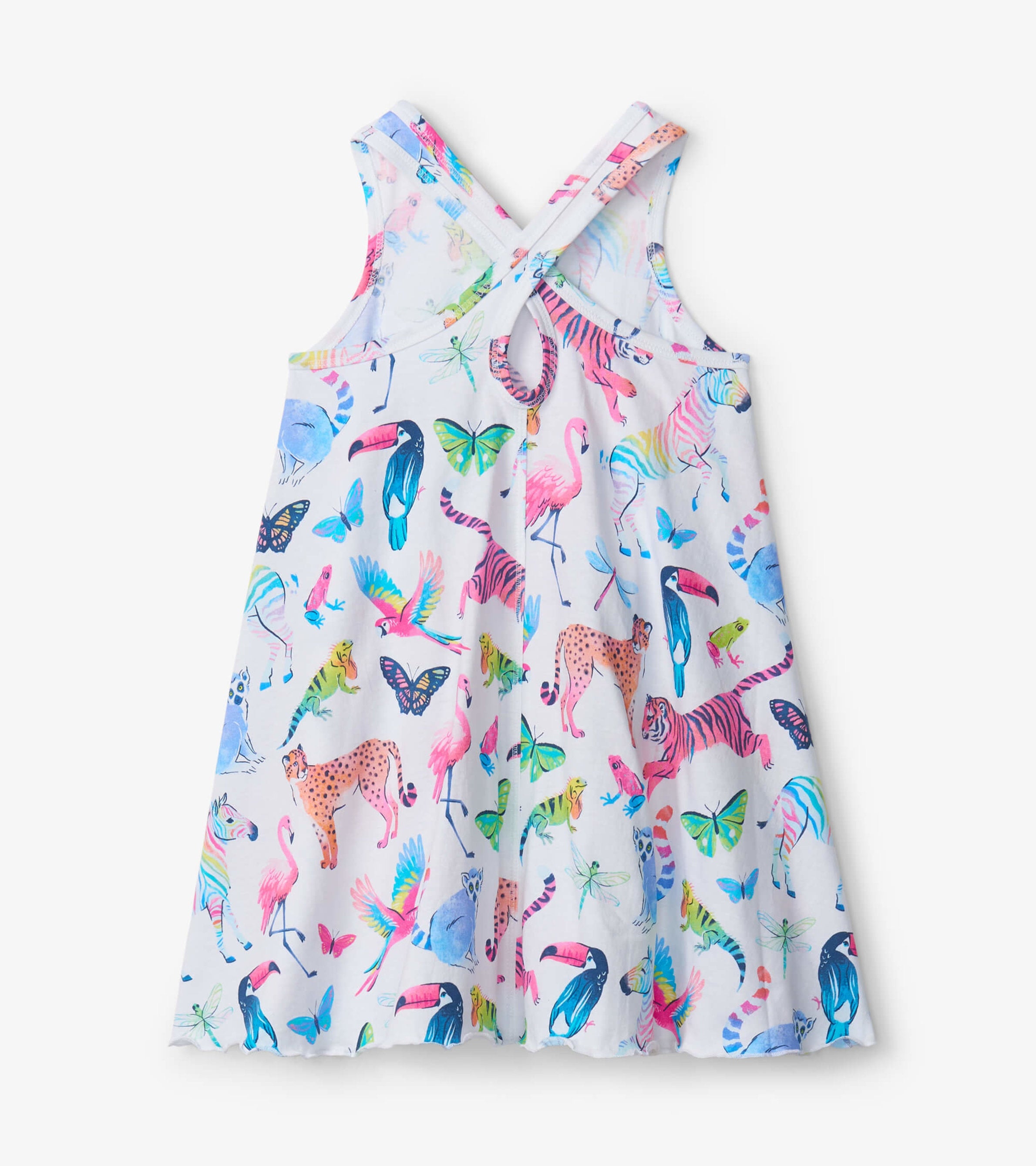 Watercolor Jungle Trapeze Dress
