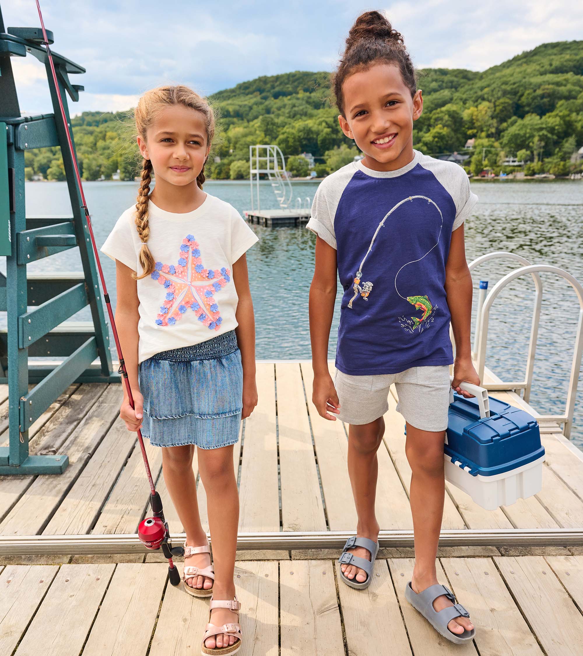 Girls Tencel Smocked Skirt