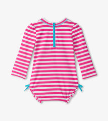 Baby Girls Candy Stripes Rashguard Swimsuit