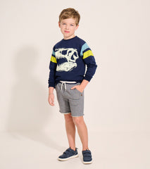 Boys Dino Glow Pullover Sweatshirt