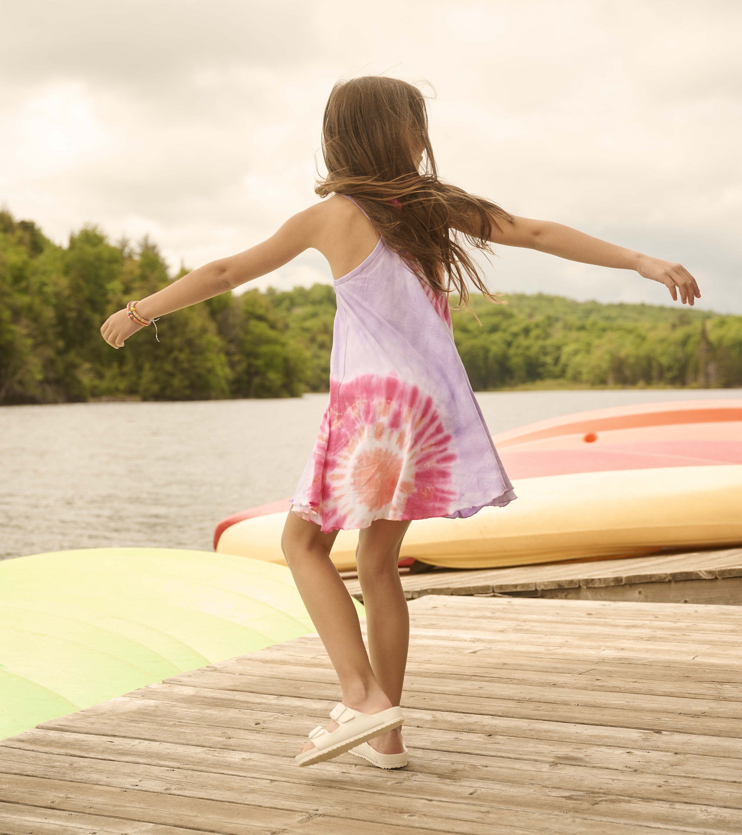 Girls Summer Sea Trapeze Dress