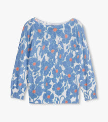 3/4 Sleeve Knit Breton - Textured Poppies