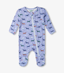 Baby Boys Airplanes Footed Sleeper