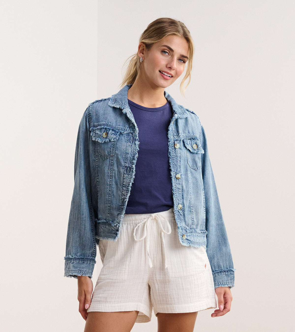 Tencel Jacket - Blue Acid Wash