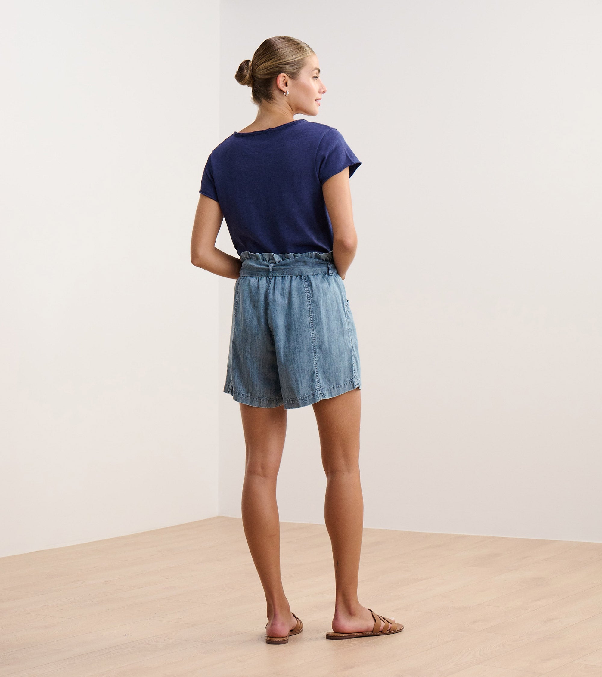 Cassie Shorts - Blue Acid Wash