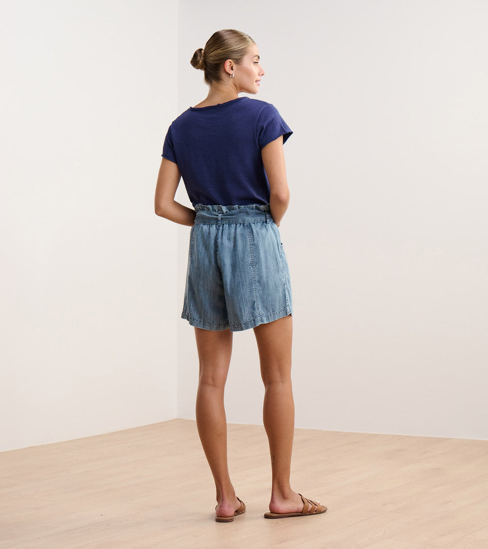 Cassie Shorts - Blue Acid Wash