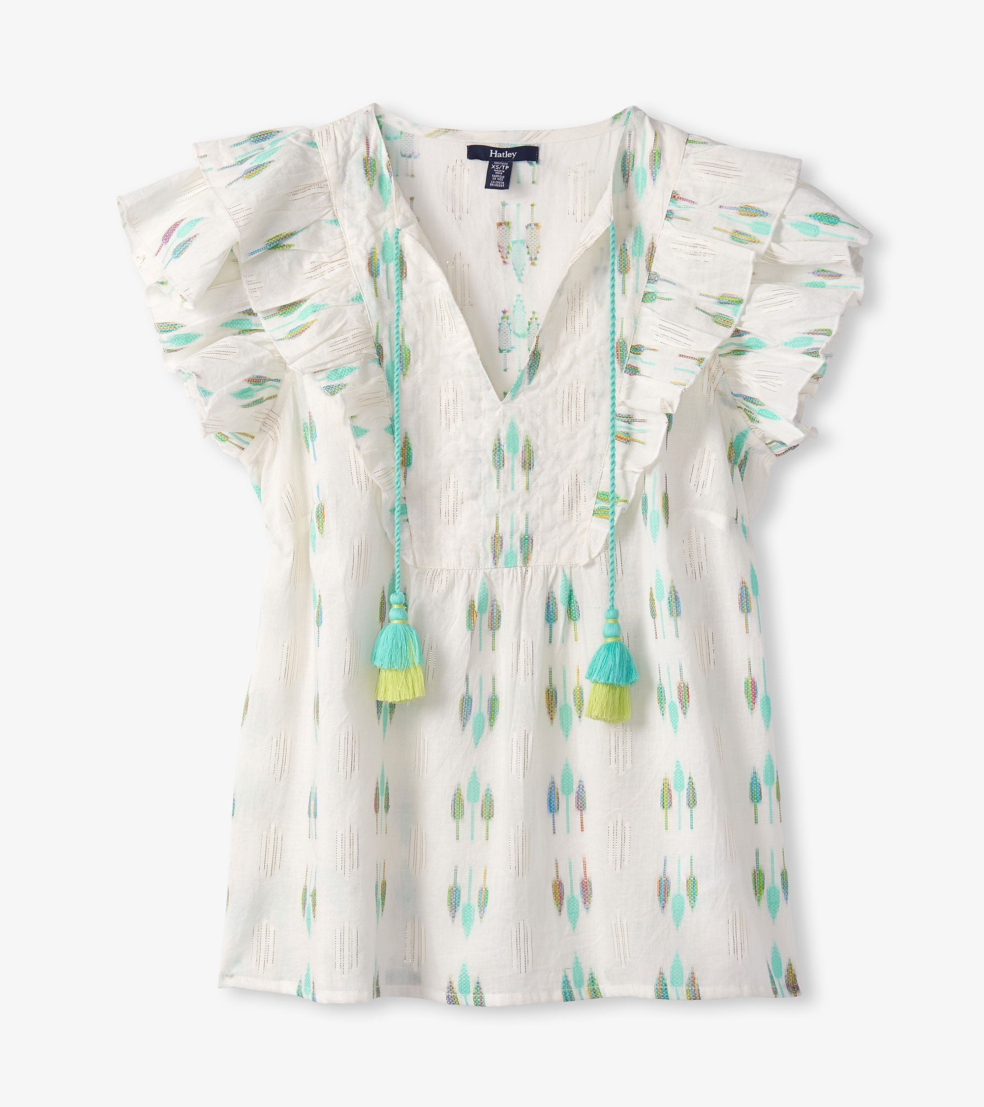 Alexa Popover - Blue Feather Ikat