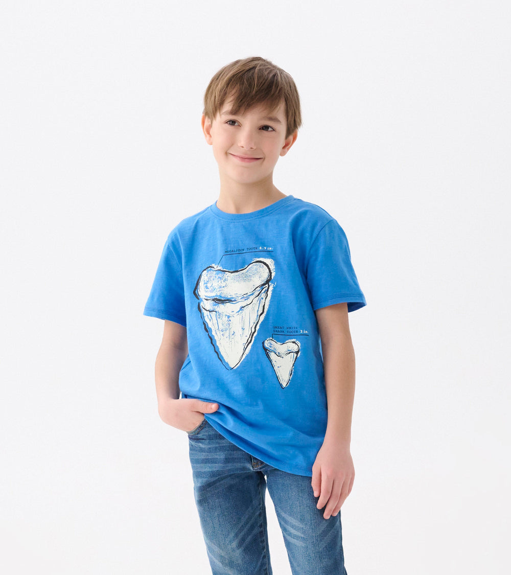 Boys Shark Tooth Glow in the Dark Graphic Tee