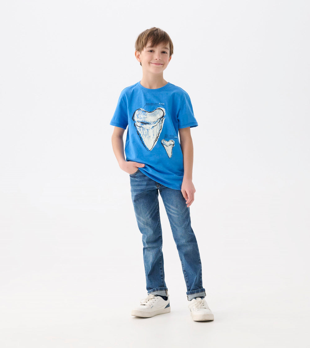 Boys Shark Tooth Glow in the Dark Graphic Tee
