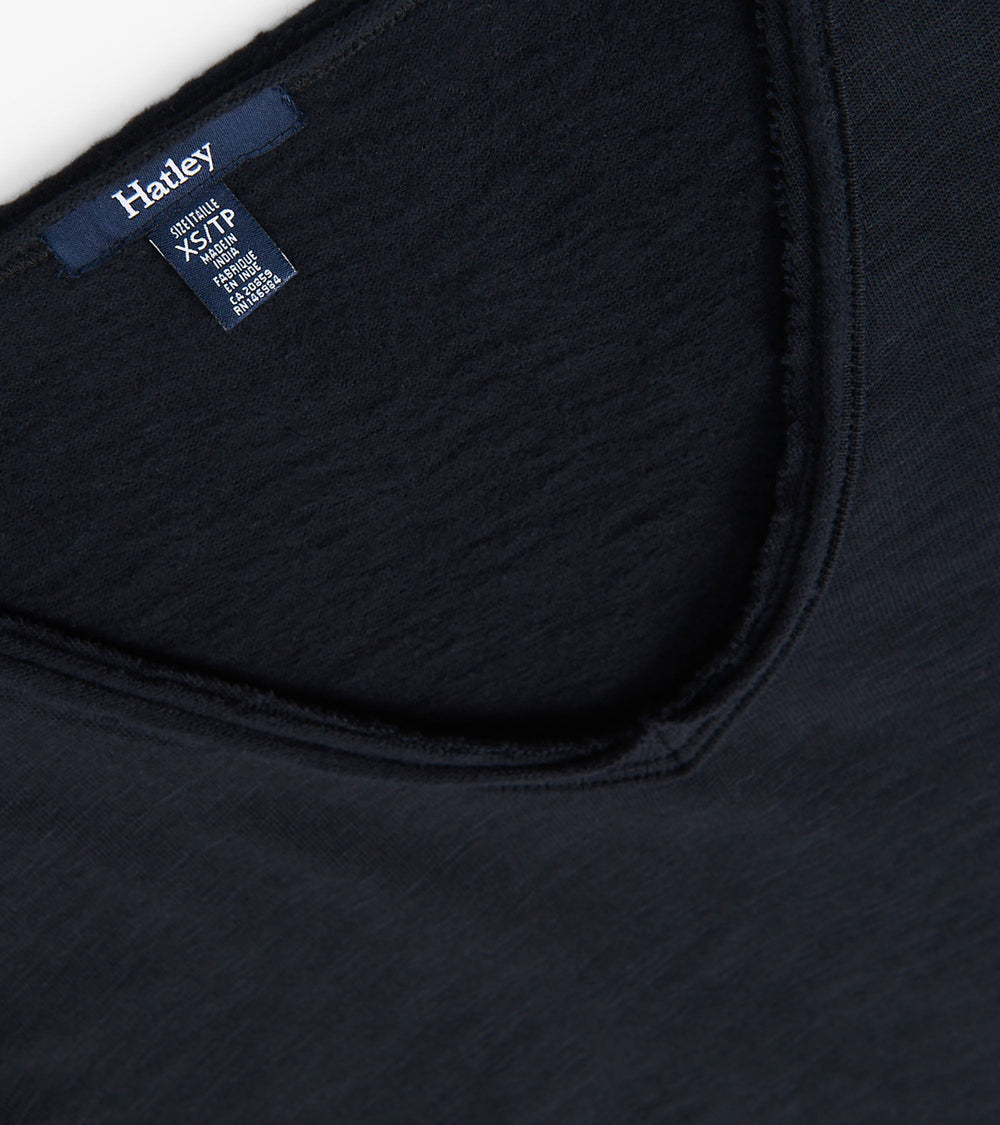 Sadie V-Neck Tee - Black