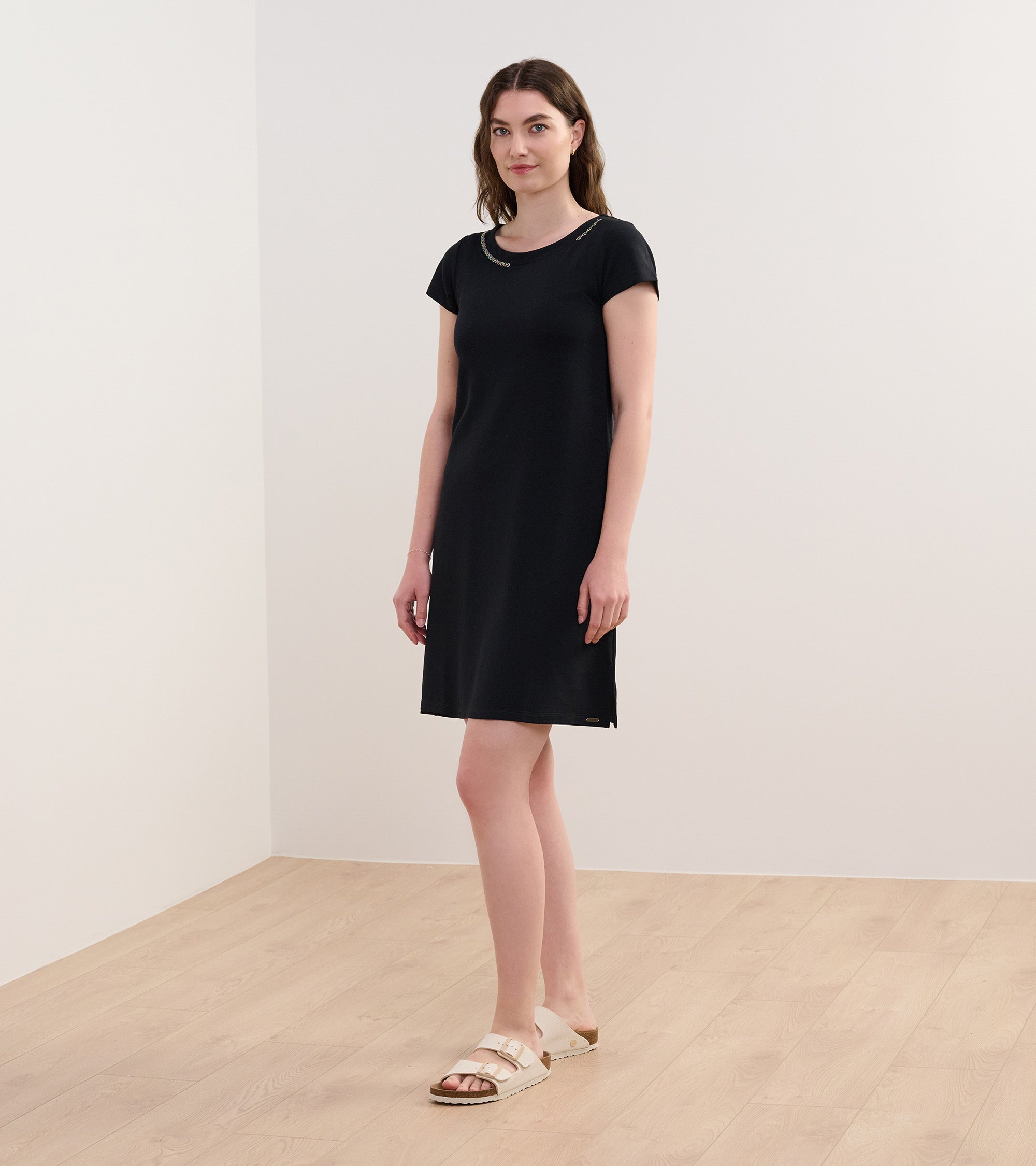 Brooke Dress - Black French Terry