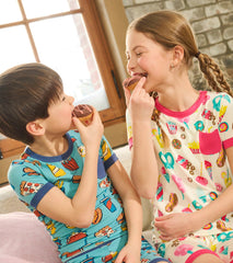 Boys Carnival Food Short Pajama Set