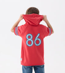Boys Jersey Number Raglan Hoodie Tee