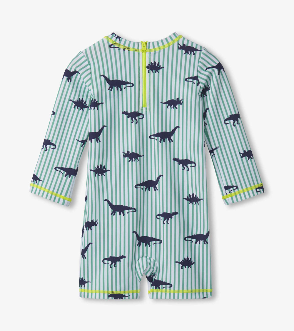 Baby Boys Dino Stripes One-Piece Rashguard